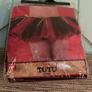 Red and black pirate tutu Halloween costume one size fits most